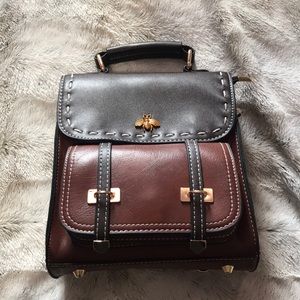 Little Bee Vintage Faux-Leather Mini Backpack!